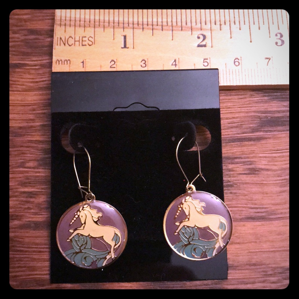 Vintage Unicorn Earrings